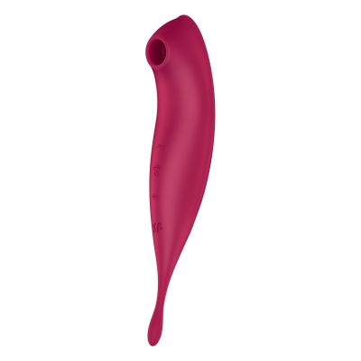 Смартвібратор для клітора з вакуумною стимуляцією Satisfyer Twirling Pro+ Dark Red
