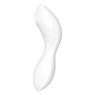 Вакуумний смартстимулятор із вібрацією Satisfyer Curvy Trinity 5 (White), керування зі смартфона