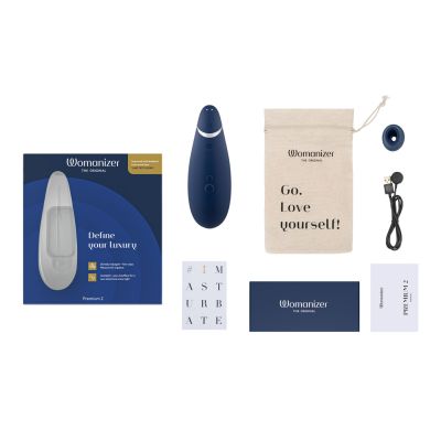 Вакуумний кліторальний стимулятор Womanizer Premium 2 — Blueberry, функції Autopilot та Smart Silence Вакуумний кліторальний стимулятор Womanizer Premium 2 — Blueberry, функції Autopilot та Smart Silence