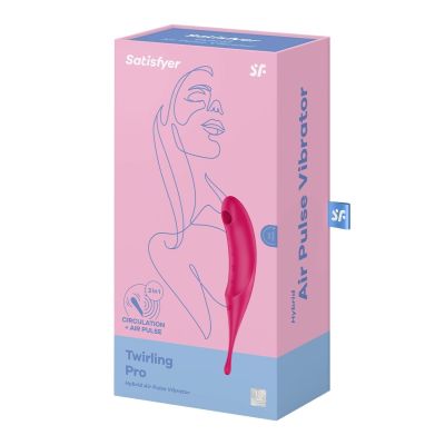 Вібратор для клітора з вакуумною стимуляцією Satisfyer Twirling Pro Red Вібратор для клітора з вакуумною стимуляцією Satisfyer Twirling Pro Red