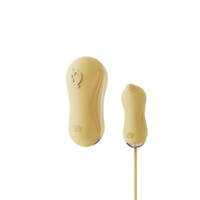 Набір «2 в 1» Zalo — UNICORN Yellow, віброяйце + вакуумний стимулятор