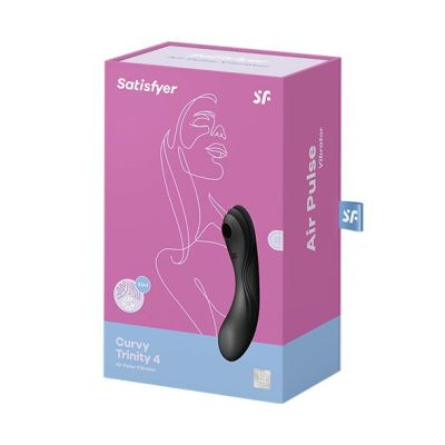 Вакуумний стимулятор із вібрацією Satisfyer Curvy Trinity 4 Black