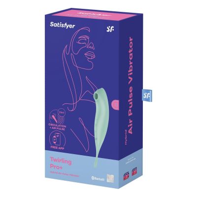 Смартвібратор для клітора з вакуумною стимуляцією Satisfyer Twirling Pro+ Mint Смартвібратор для клітора з вакуумною стимуляцією Satisfyer Twirling Pro+ Mint