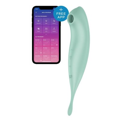 Смартвібратор для клітора з вакуумною стимуляцією Satisfyer Twirling Pro+ Mint