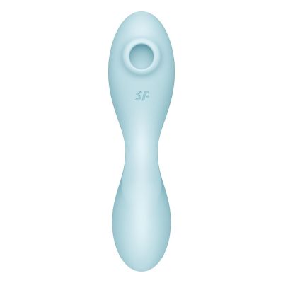 Вакуумний смартстимулятор із вібрацією Satisfyer Curvy Trinity 5 (Blue), керування зі смартфона