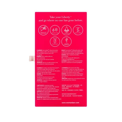 Вакуумний кліторальний стимулятор Womanizer Liberty Pink, магнітна кришка, 2 насадки Вакуумний кліторальний стимулятор Womanizer Liberty Pink, магнітна кришка, 2 насадки