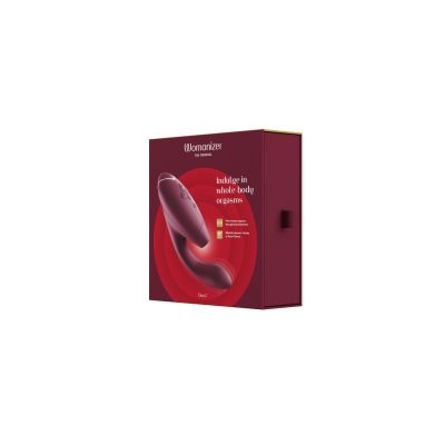 Подвійний вакуумний кліторальний стимулятор з вібрацією Womanizer Duo 2 — Bordeaux, незалежні мотори Подвійний вакуумний кліторальний стимулятор з вібрацією Womanizer Duo 2 — Bordeaux, незалежні мотори