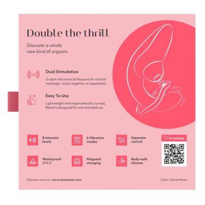 Вакуумний кліторальний стимулятор Womanizer Blend Vibrant Rose Вакуумний кліторальний стимулятор Womanizer Blend Vibrant Rose