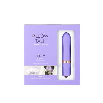 Розкішний вібратор Pillow Talk Flirty Purple Special Edition, Сваровскі, пов’язка на очі+гра Розкішний вібратор Pillow Talk Flirty Purple Special Edition, Сваровскі, пов’язка на очі+гра