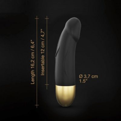 Вібратор Dorcel Real Vibration S Gold 2.0, діаметр 3,7см, перезаряджається, для точки G Вібратор Dorcel Real Vibration S Gold 2.0, діаметр 3,7см, перезаряджається, для точки G