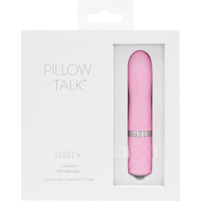 Розкішний вібратор PILLOW TALK - Flirty Pink з кристалом Сваровські, гнучка голівка Розкішний вібратор PILLOW TALK - Flirty Pink з кристалом Сваровські, гнучка голівка