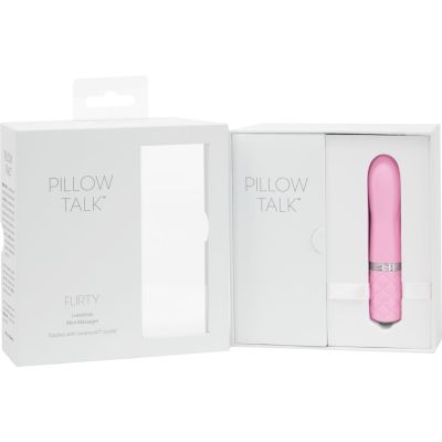 Розкішний вібратор PILLOW TALK - Flirty Pink з кристалом Сваровські, гнучка голівка Розкішний вібратор PILLOW TALK - Flirty Pink з кристалом Сваровські, гнучка голівка