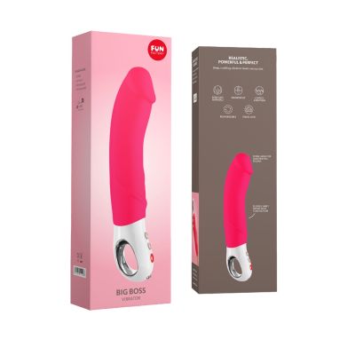 Вібратор для зони G Fun Factory BIG BOSS pink, дуже потужний, 23,5 см