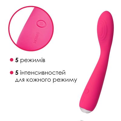 Вібратор для клітора та зони G Svakom Iris Plum Red