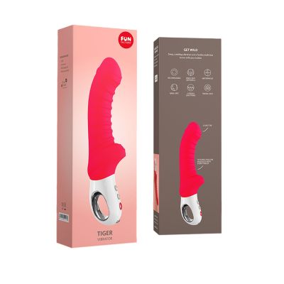 Вібратор для зони G Fun Factory TIGER india red, ребристий, підходить для анальної стимуляції