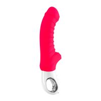 Вібратор для зони G Fun Factory TIGER india red, ребристий, підходить для анальної стимуляції