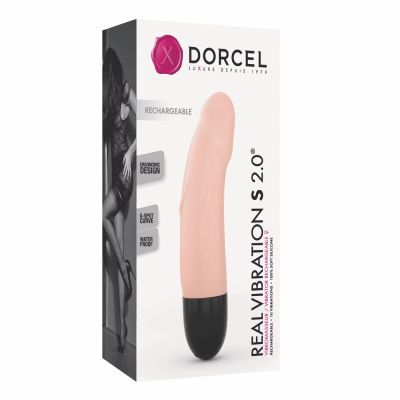 Вібратор Dorcel Real Vibration S Flesh 2.0, діаметр 3,7см, перезаряджається, для зони G Вібратор Dorcel Real Vibration S Flesh 2.0, діаметр 3,7см, перезаряджається, для зони G