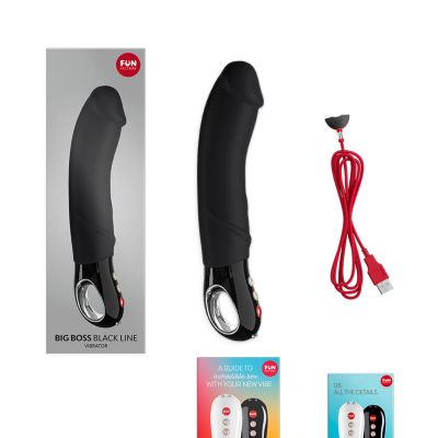 Вібратор для зони G Fun Factory BIG BOSS black, дуже потужний, 23,5 см