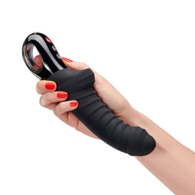 Вібратор для зони G Fun Factory TIGER black, ребристий, підходить для анальної стимуляції