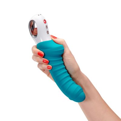 Вібратор для зони G Fun Factory TIGER petrol, ребристий, підходить для анальної стимуляції