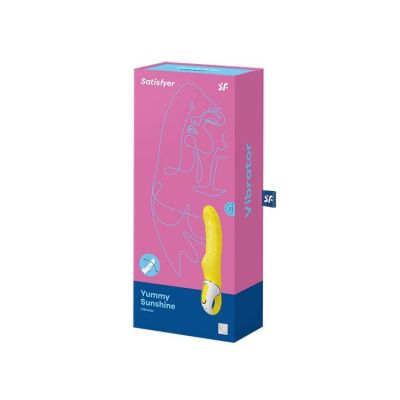 Потужний вібратор Satisfyer Vibes Yummy Sunshine із гнучким стовбуром і стимулювальним рельєфом, 12 режимів Потужний вібратор Satisfyer Vibes Yummy Sunshine із гнучким стовбуром і стимулювальним рельєфом, 12 режимів