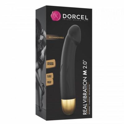 Вібратор Dorcel Real Vibration M Gold 2.0, діаметр 3,7см, перезаряджається, для зони G