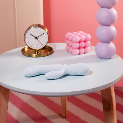 Вібратор-кролик Good Vibes Only - SAGE Triple Stimulation Vibe Soft Silicone - Blue Вібратор-кролик Good Vibes Only - SAGE Triple Stimulation Vibe Soft Silicone - Blue