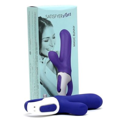 Потужний вібратор-кролик Satisfyer Vibes Magic Bunny, два мотори, литий силікон, 12 режимів роботи Потужний вібратор-кролик Satisfyer Vibes Magic Bunny, два мотори, литий силікон, 12 режимів роботи