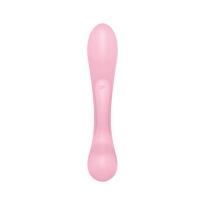 Двосторонній вібратор-кролик Satisfyer Triple Oh Pink, 3 мотори, руків’я-масажер