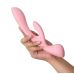 Двосторонній вібратор-кролик Satisfyer Triple Oh Pink, 3 мотори, руків’я-масажер