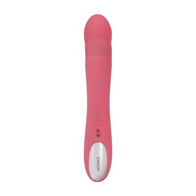 Вібратор-кролик Svakom Avery Strawberry Pink зі стовбуром, що рухається, рух вперед-назад Вібратор-кролик Svakom Avery Strawberry Pink зі стовбуром, що рухається, рух вперед-назад