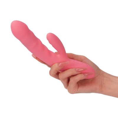 Вібратор-кролик Svakom Avery Strawberry Pink зі стовбуром, що рухається, рух вперед-назад Вібратор-кролик Svakom Avery Strawberry Pink зі стовбуром, що рухається, рух вперед-назад