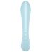 Двосторонній вібратор-кролик Satisfyer Triple Oh Blue, 3 мотори, руків’я-масажер
