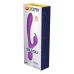 Вібратор-кролик Wooomy Gili-Gili Vibrator with Heat Purple, відросток з вушками, підігрів до 40 °С