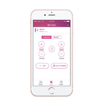 Смартвібратор-кролик Lovense Nora з обертовим стволом