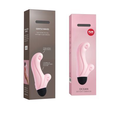 Вібратор-кролик Fun Factory OCEAN, ніжно-рожевий, для клітора та зони G, 6 режимів, на батарейках