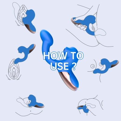 Смарт-вібратор Magic Motion Ponder Blue, подвійна стимуляція, віброяйце+язичок для клітора