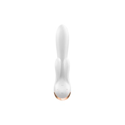 Смартвібратор-кролик із подвійним відростком Satisfyer Double Flex White