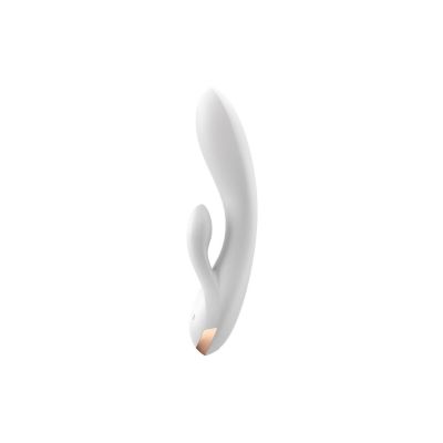Смартвібратор-кролик із подвійним відростком Satisfyer Double Flex White