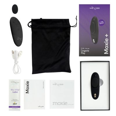 Смартвібратор у трусики We-Vibe Moxie+ Satin Black, оновлений пульт ДК