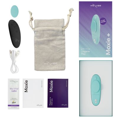 Смартвібратор у трусики We-Vibe Moxie+ Aqua, оновлений пульт ДК