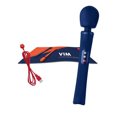 Вібромасажер Fun Factory VIM Vibrating Wand midnight blue, суперпотужний та легкий, до 6 годин роботи Вібромасажер Fun Factory VIM Vibrating Wand midnight blue, суперпотужний та легкий, до 6 годин роботи
