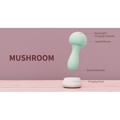 Вібромасажер Otouch MUSHROOM Teal, 7 режимів, функція нічника, технологія «старт-стоп» Вібромасажер Otouch MUSHROOM Teal, 7 режимів, функція нічника, технологія «старт-стоп»