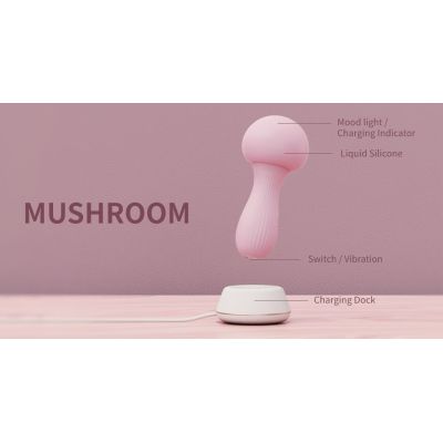 Вібромасажер Otouch MUSHROOM Pink, 7 режимів, функція нічника, технологія «старт-стоп» Вібромасажер Otouch MUSHROOM Pink, 7 режимів, функція нічника, технологія «старт-стоп»