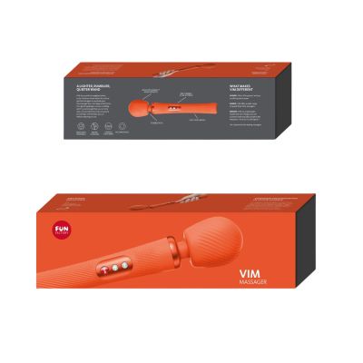Вібромасажер Fun Factory VIM Vibrating Wand sunrise orange, суперпотужний та легкий, до 6 годин роботи Вібромасажер Fun Factory VIM Vibrating Wand sunrise orange, суперпотужний та легкий, до 6 годин роботи