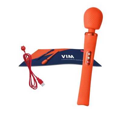 Вібромасажер Fun Factory VIM Vibrating Wand sunrise orange, суперпотужний та легкий, до 6 годин роботи Вібромасажер Fun Factory VIM Vibrating Wand sunrise orange, суперпотужний та легкий, до 6 годин роботи