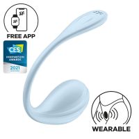 Віброяйце Satisfyer Smooth Petal Connect App Light Blue Віброяйце Satisfyer Smooth Petal Connect App Light Blue