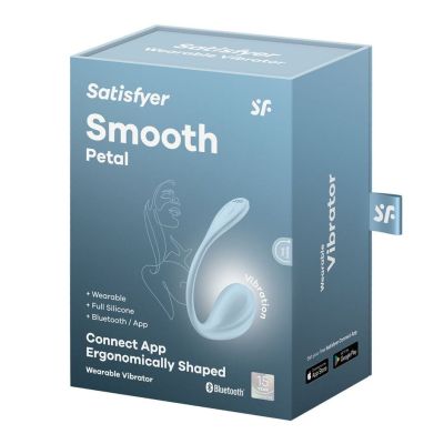 Віброяйце Satisfyer Smooth Petal Connect App Light Blue Віброяйце Satisfyer Smooth Petal Connect App Light Blue