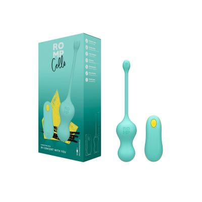 Віброяйце для зони G з пультом керування Romp Cello Light Teal, водонепроникне