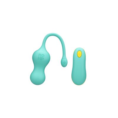 Віброяйце для зони G з пультом керування Romp Cello Light Teal, водонепроникне Віброяйце для зони G з пультом керування Romp Cello Light Teal, водонепроникне